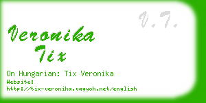 veronika tix business card